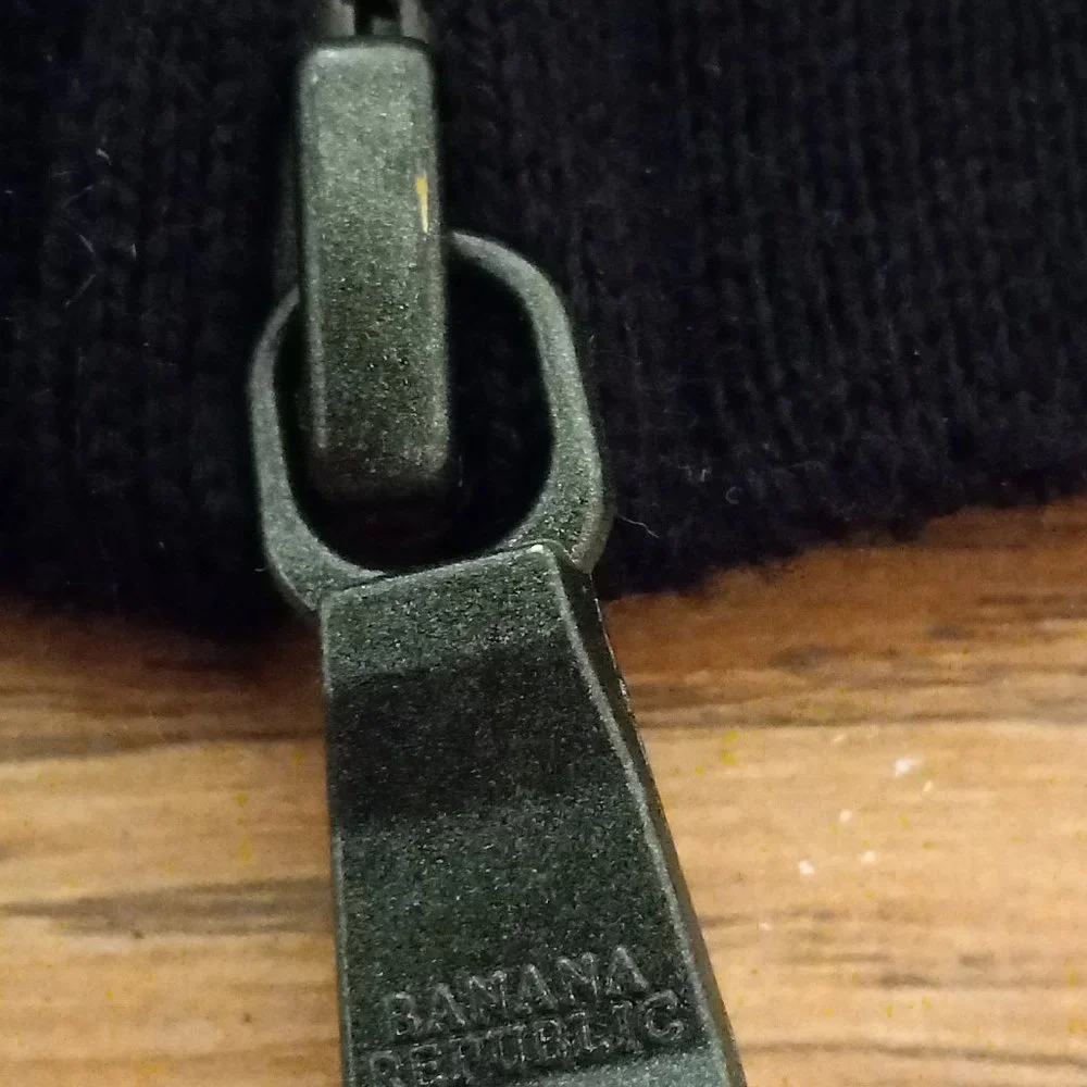 Men's Banana Republic Merino Wool Zip Up Sweater Size L - Picture 9 of 11